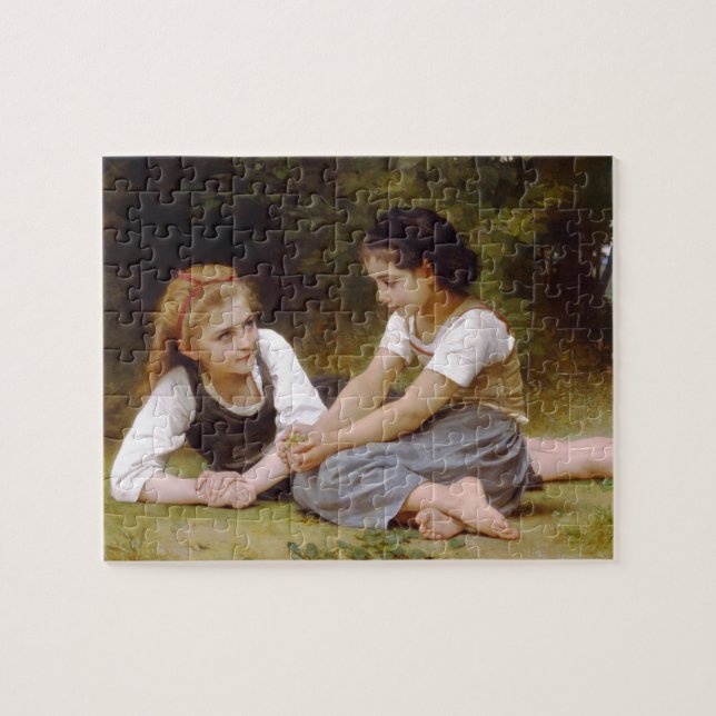 Bouguereau's 1882 The Nut Gatherers  Les noisettes Jigsaw Puzzle (Horizontal)