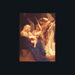 Bouguereau's Classic Painting: Song of the Angels Canvas Print<br><div class="desc">A classic artwork that has passed into the public domain and makes wonderful gifts and other products. This classical scene is typical Bouguereau in its depiction of a religious theme. Along with his interpretations of pastoral French themes, religion recurred in his works. William-Adolphe Bouguereau (November 30, 1825 – August 19,...</div>