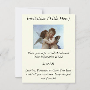 Bouguereau's L'Amour et Psyche, enfants (Cupid) Invitation