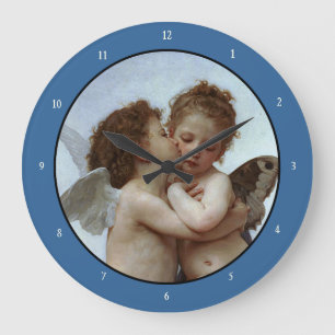 Bouguereau's L'Amour et Psyche, enfants (Cupid) Large Clock