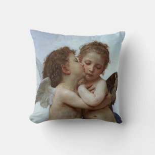 Bouguereau's L'Amour et Psyche, enfants (Cupid) Throw Pillow
