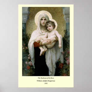 Bouguereau's The Madonna of the Roses (1903) Poster