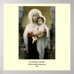 Bouguereau's The Madonna of the Roses (1903) Poster