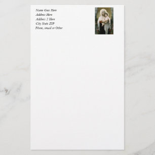 Bouguereau's The Madonna of the Roses (1903) Stationery