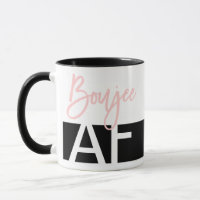Boujee AF Popular Quote White Pink Girl Typography