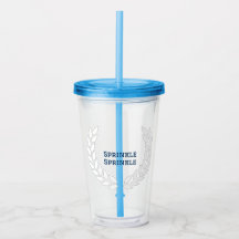 Boujee Blue Sprinkle Sprinkle Tumbler with Straw