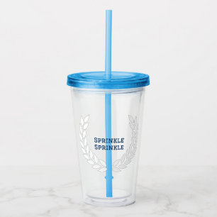 Boujee Blue Sprinkle Sprinkle Tumbler with Straw