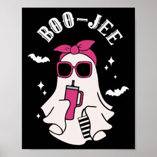 Boujee Boo-jee Cute Ghost Spooky Season Halloween Poster