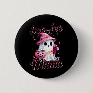 Boujee Boo Jee Spooky Ghost Pink Halloween Pumpkin 2 Inch Round Button