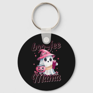 Boujee Boo Jee Spooky Ghost Pink Halloween Pumpkin Keychain