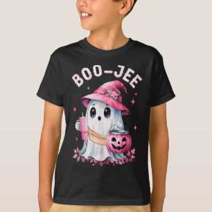 Boujee Boo Jee Spooky Ghost Pink Halloween Pumpkin T-Shirt
