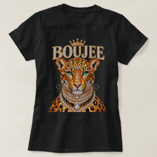 Boujee Leopard Sassy Big Cat Glamourous Animal T-Shirt