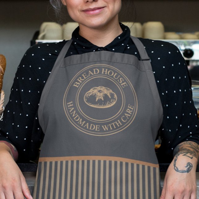 Boulangerie à rayures rustiques Personnel Tablier  (Créateur téléchargé)