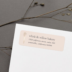 Boulangerie Blush & Gold Whisk Adresse de retour