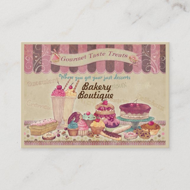 Boulangerie Boutique Gâteaux & Pâtisserie Carte de (Devant)