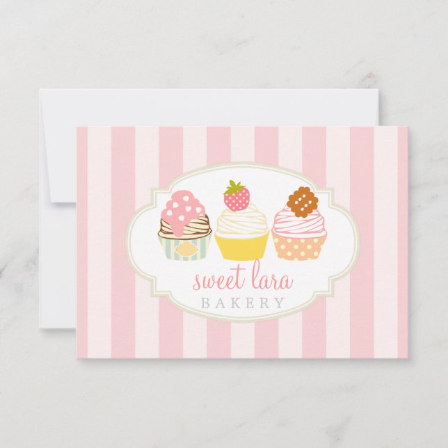 Boulangerie Café Retro Sweet Cupcakes Cute Carte C (Devant)