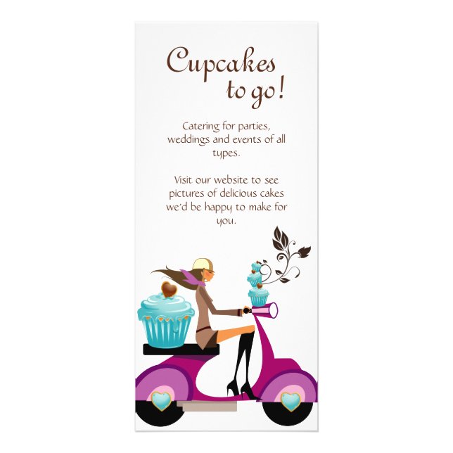 Boulangerie Carte en rack Cupcake Scooter Bleu (Devant)