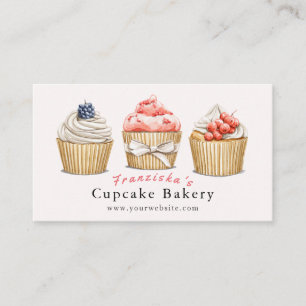 Boulangerie Cupcake Boulangerie rose pâle Carte de