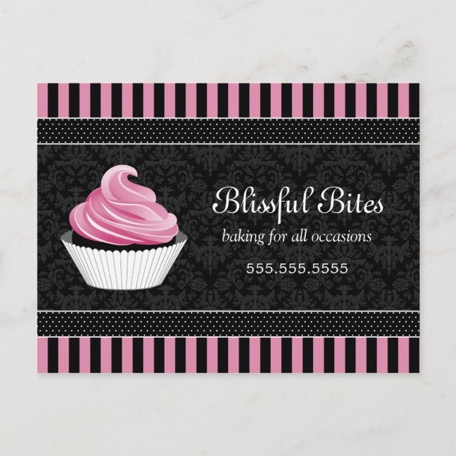 Boulangerie Cupcake Business Carte postale promoti (Devant)
