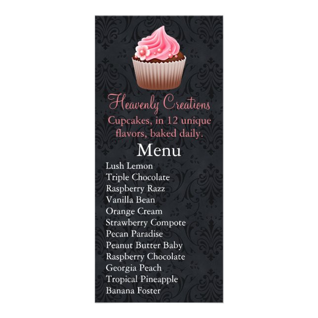 Boulangerie Cupcake Carte Rack Menu Affaires (Devant)