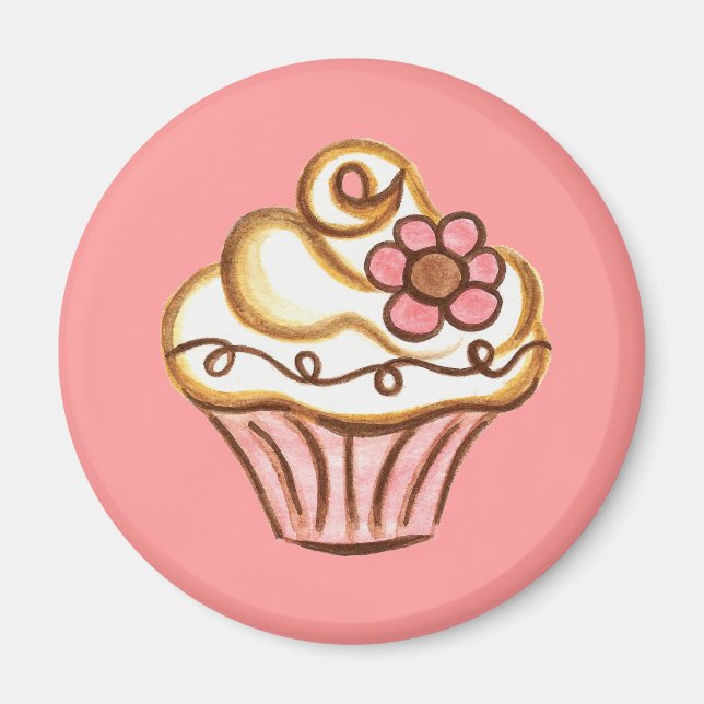 Boulangerie Cupcake Magnet de cuisine (Devant)
