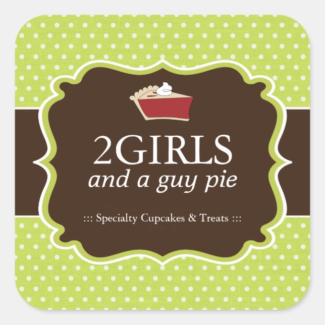 Boulangerie Cupcake Stickers Emballage (Devant)