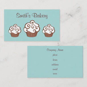 Boulangerie Cupcake sur mesure Cartes de visite bl