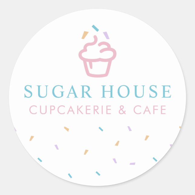 Boulangerie Cupcake Sweets Sticker rond (Devant)