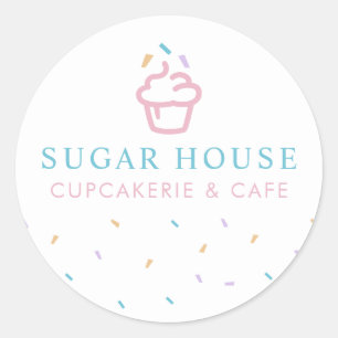 Boulangerie Cupcake Sweets Sticker rond