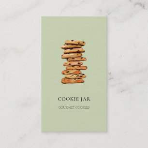Boulangerie de biscuits carte de visite vert menth