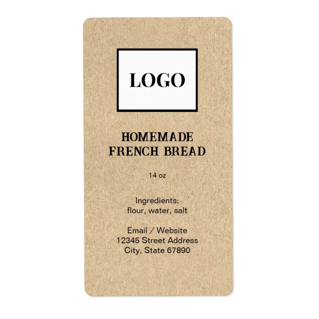 Boulangerie de pain rustique Commerce Ajouter Logo (Devant)