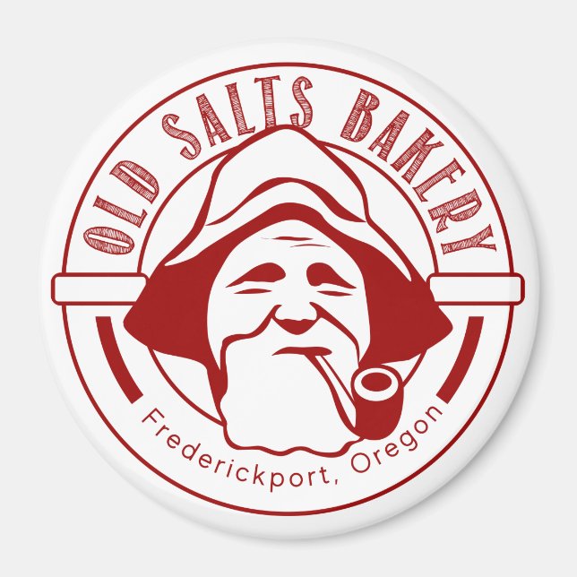 Boulangerie de vieilles salades Magnet rouge et bl (Devant)