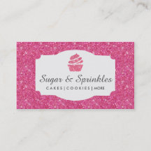 Boulangerie et cartes de visite roses de