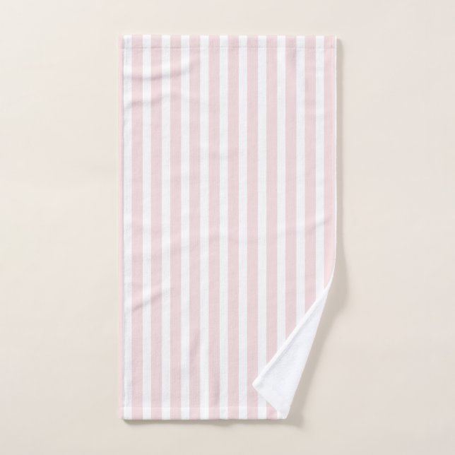 Boulangerie Paris | Rose et blanc rayé (Serviette à main)