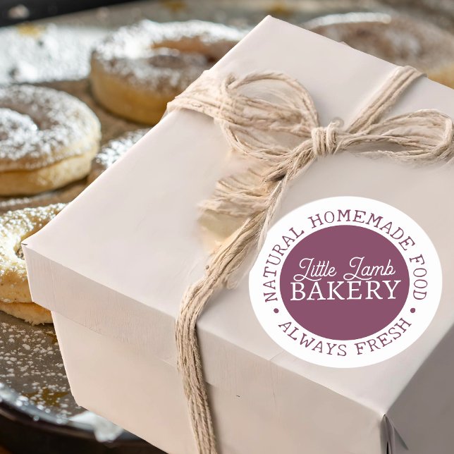 Boulangerie personnalisée Sticker violet fait mais (Créateur téléchargé)