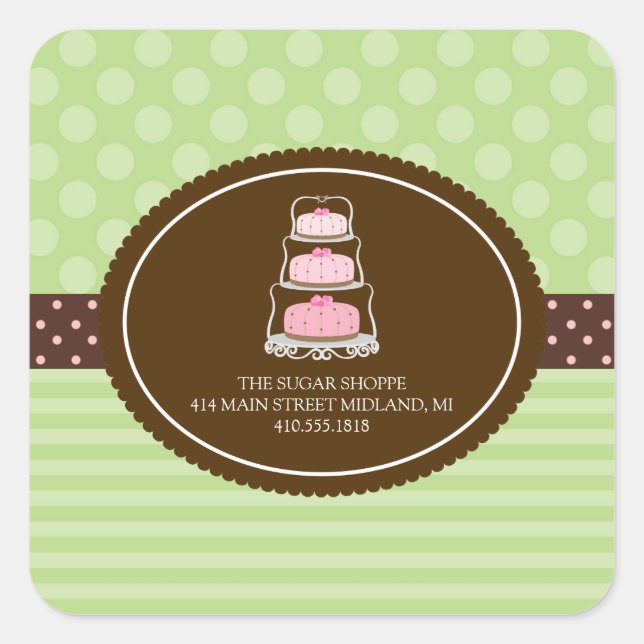 Boulangerie Pretty Pastel Stickers Étiquette produ (Devant)
