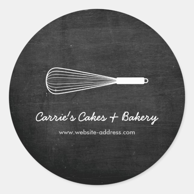 Boulangerie Rustique Logo Whisk, Autocollants de r (Devant)