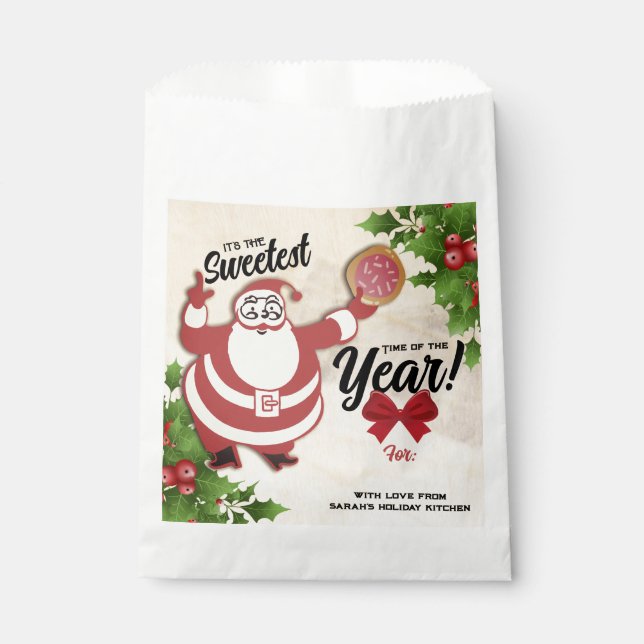 Boulangerie traiter les sacs de Noël cookies perso (Devant)