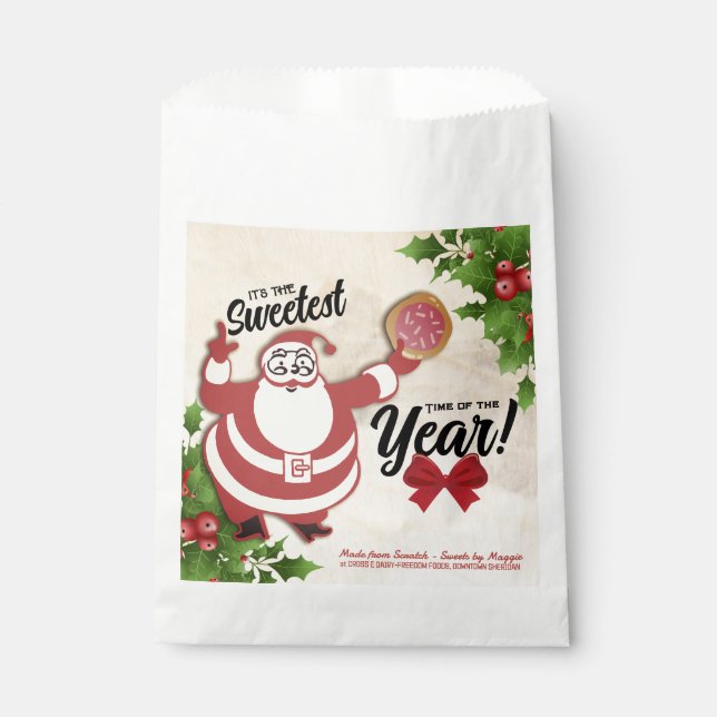 Boulangerie traiter les sacs de Noël cookies perso (Devant)