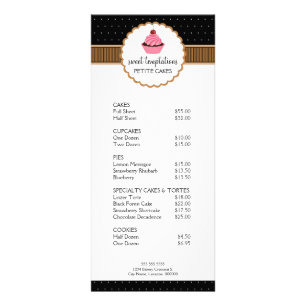 Boulangerie Whimsical Cupcake Taupe Cartes en rack
