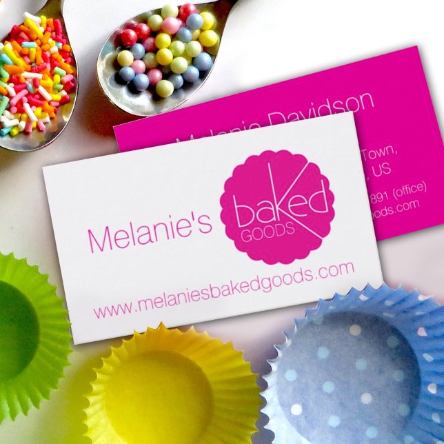 Boulangeries simples professionnelles roses cartes (Créateur téléchargé)