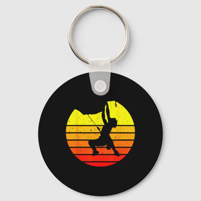 Boulder Adventure Arizona Sunset Rock Climbing Sil Keychain (Front)