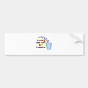 Boulder Beer Pong Champion Bumper Sticker