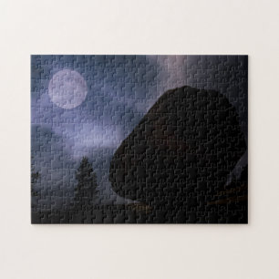 Boulder by Moonlight Yosemite National Park Jigsaw Puzzle