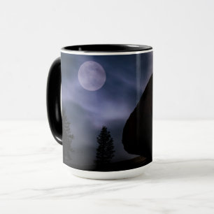 Boulder by Moonlight   Yosemite National Park Mug
