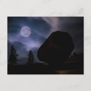 Boulder by Moonlight Yosemite National Park Postcard