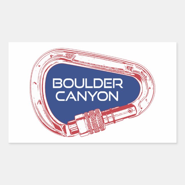 Boulder Canyon Colorado Climbing Carabiner Sticker (Front)