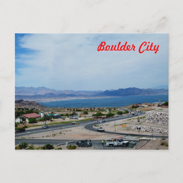 Boulder City and Lake Mead Postcard (Front)