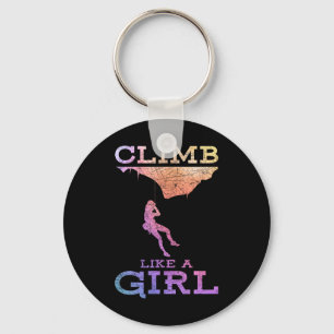 Boulder Climber Women Girl Kids Climbing Keychain