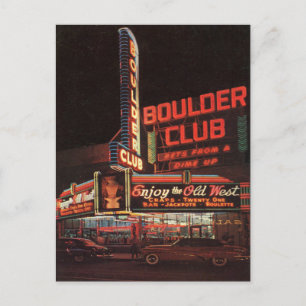 Boulder Club Vintage Vegas Casino Carte postale Ne